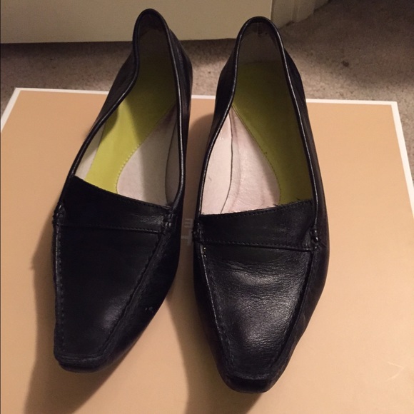 Black leather shoes, excellent condition.