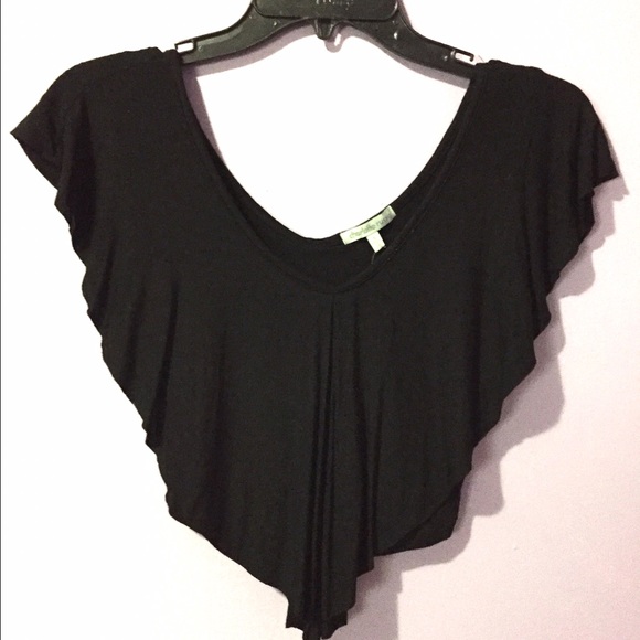 Charlotte Russe Black super cropped top