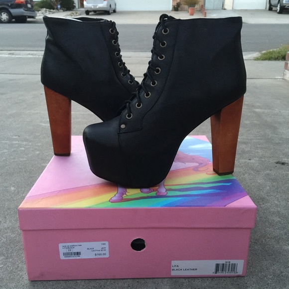 Jeffrey Campbell Litas black leather