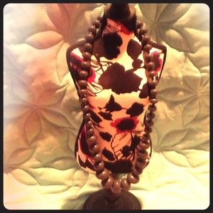 grey beaded necklace