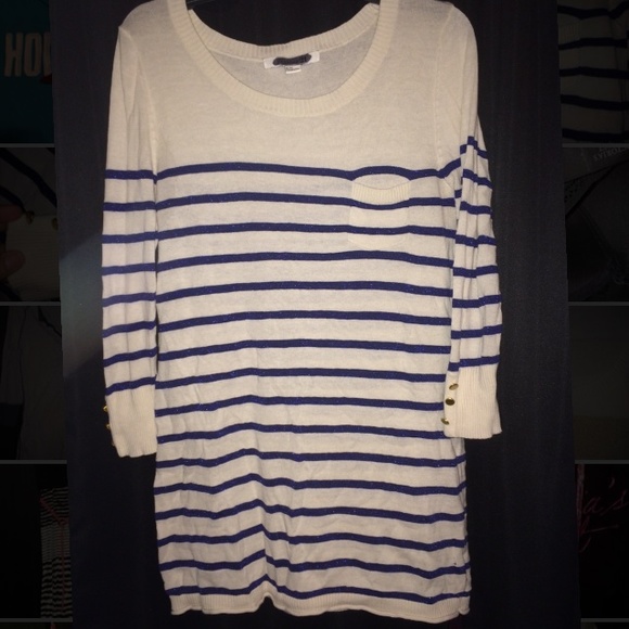 Forever 21 Sweaters - Royal blue and white stripped sweater