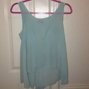 Light blue flowy shirt