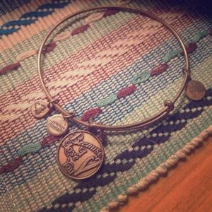Gold Alex and Ani 'Because I Love You' bracelet