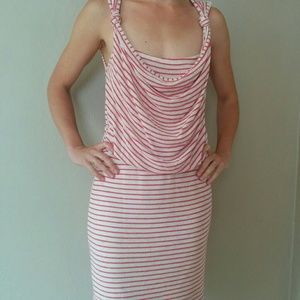 Anthropologie red striped dress
