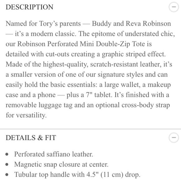 Tory burch double zip tote - Picture 2 of 3