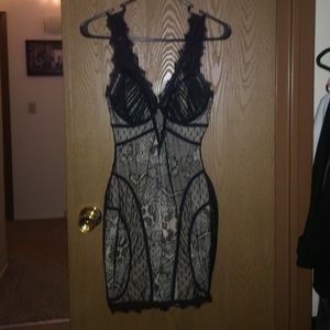 Bebe black lace dress