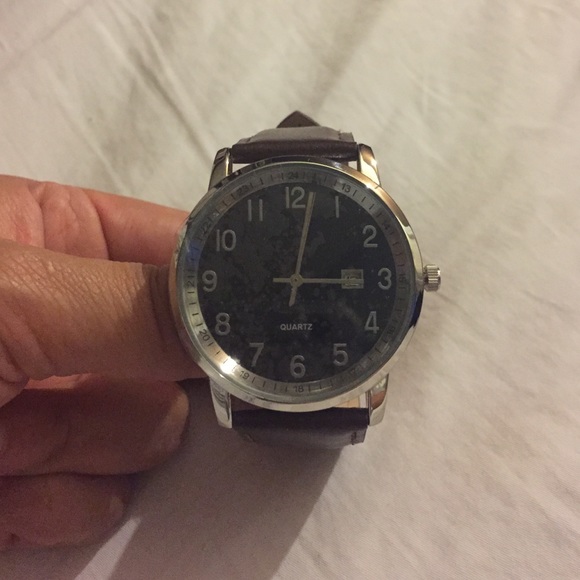 Men's leather watch