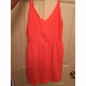 Neon pink Romper