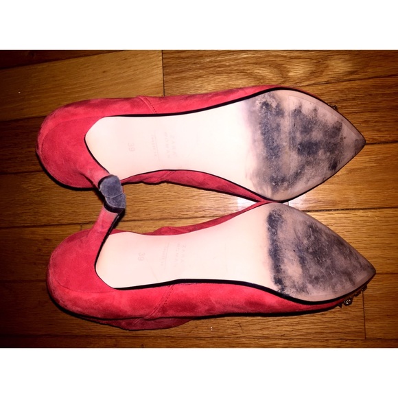Zara Shoes - Red Suede ZARA booties Zara Shoes - Red Suede ZARA booties