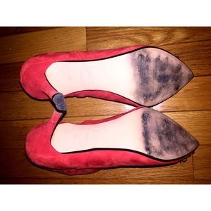 Zara Shoes - Red Suede ZARA booties Zara Shoes - Red Suede ZARA booties