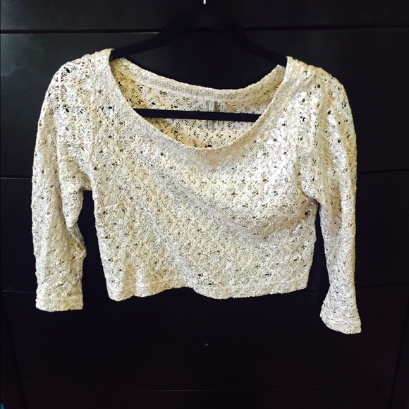 GUESS. Metallic crop top