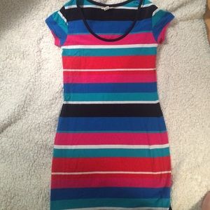 Striped bodycon dress