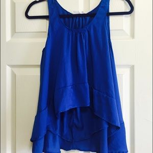 Zara high low top royal blue