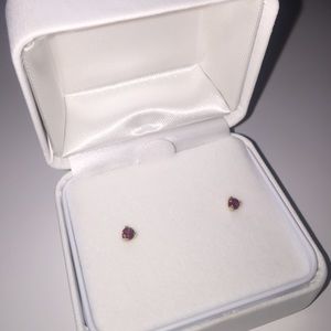 Real gold and ruby earrings