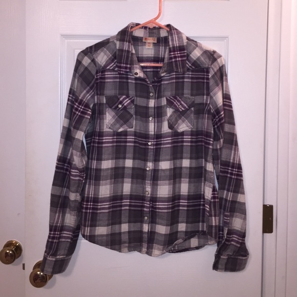 Purple plaid flannel