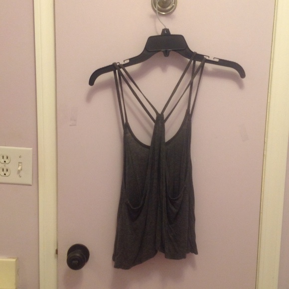 Charcoal top with cross straps - Picture 2 of 3