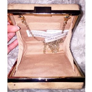 Zara Bags - ZARA bejeweled nude clutch Zara Bags - ZARA bejeweled nude clutch