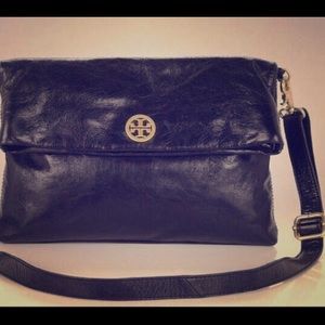 SOLD Tory Burch leather three Dena messenger bag