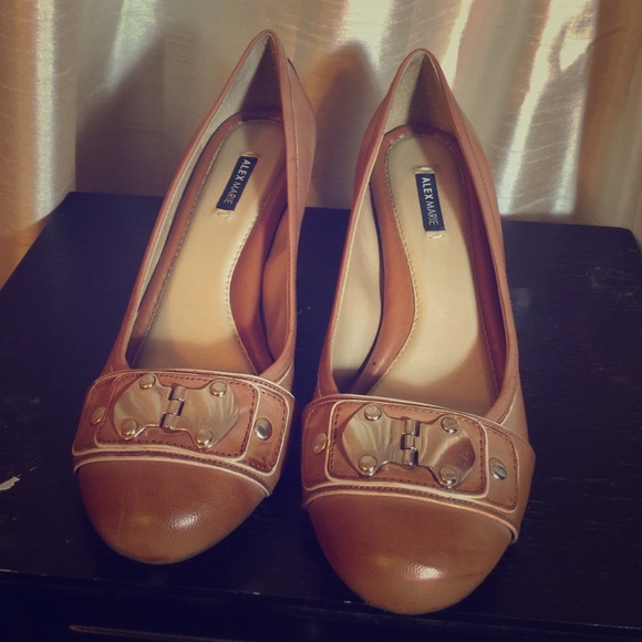 Alex Marie Leather Short Wedges