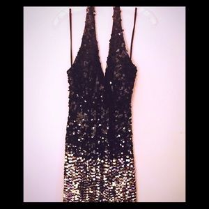 Black & Silver sequins gown