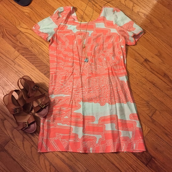 Francesca's Collections Dresses & Skirts - Orange and baby blue dress.