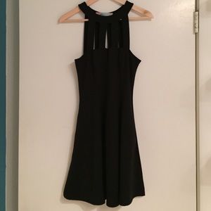 Free People cage neck black dress