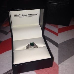 Emerald cut emerald ring