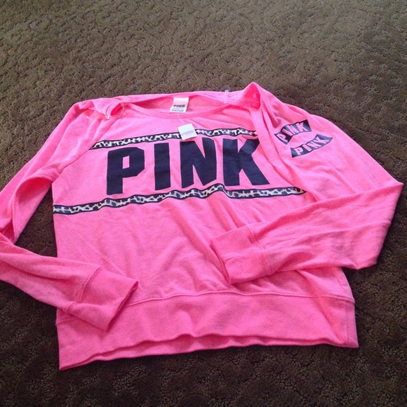 PINK Victoria's Secret Tops - Vs pink cheetah longsleeve