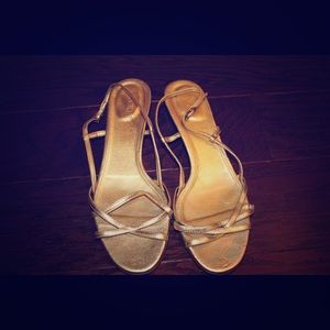 Strappy gold jcrew sandals