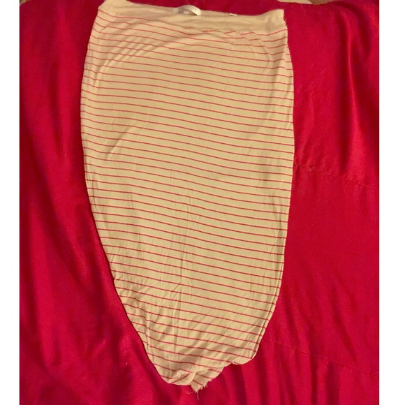 Bella lux nude and red striped skirt free people