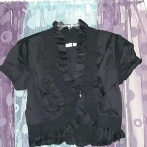 Black shrug with ruffles size 18/20W