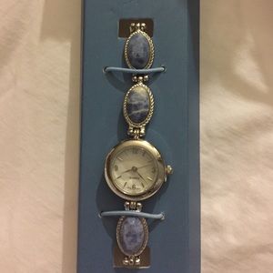 Beautiful silver and blue watch