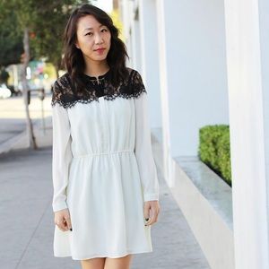 Romeo & Juliet White Lace Chiffon Dress