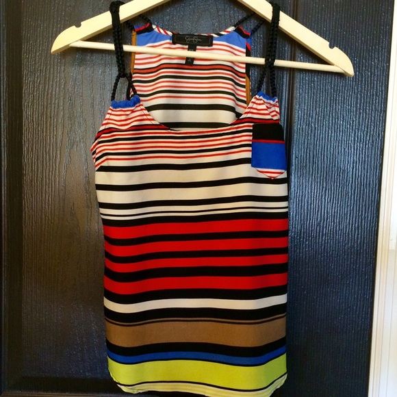 Jessica Simpson- Bright Nautical Tank