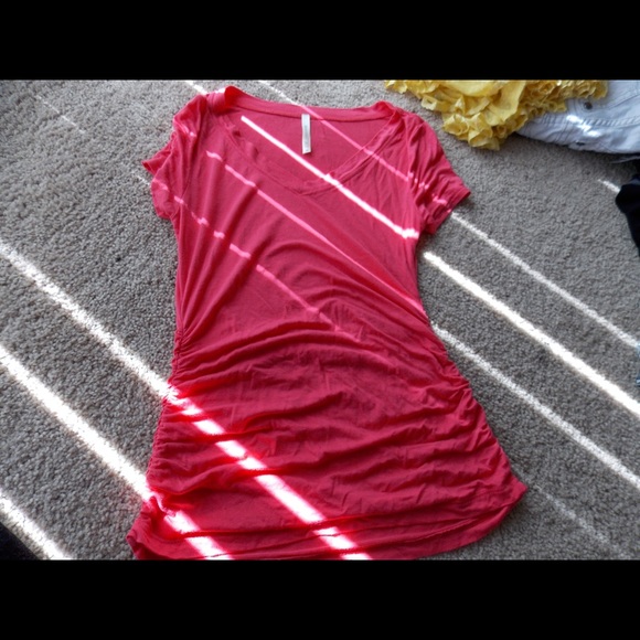 Hot pink shirt, stretchy, never worn