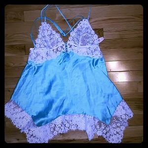 Victorias Secret Aquamarine lace lingerie