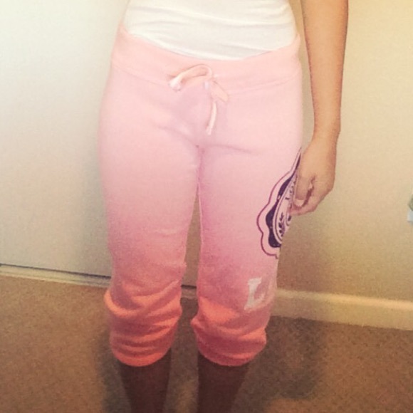 Pink drawstring sweats