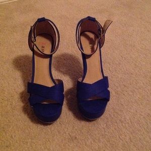JustFab Royal Blue Wedges