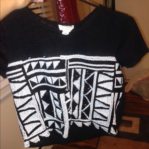 B&W crop top