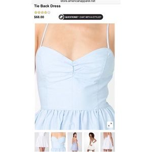 AA tie back baby blue dress