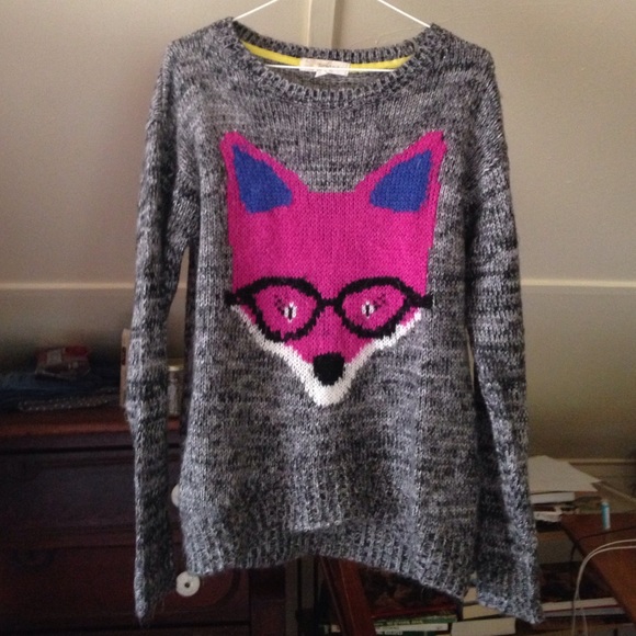 Fuzzy fox sweater