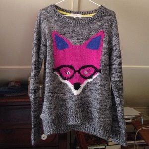 Fuzzy fox sweater