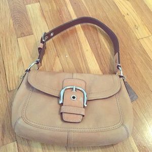 brown COACH bag