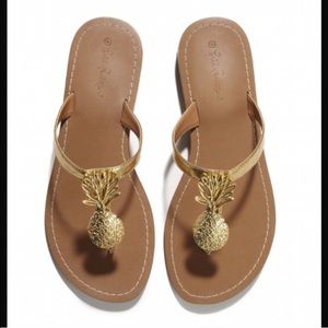 Lilly Pulitzer for Target Gold Pineapple Sandals