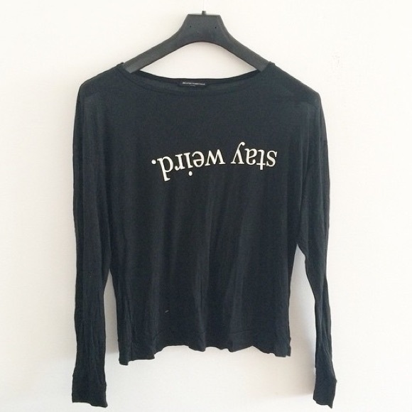 Stay weird long sleeve shirt