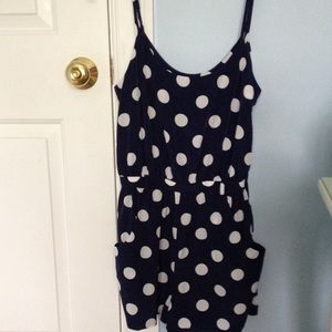 Forever 21 polka dot romper with matching belt