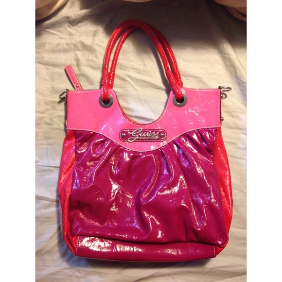 Authentic Guess pink handbag