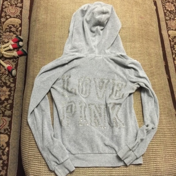 Victoria's Secret VS PINK velour zip up hoodie