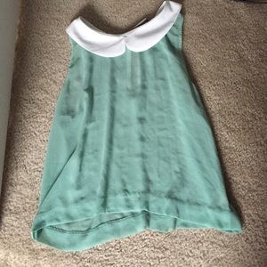 Peter Pan collared tank top