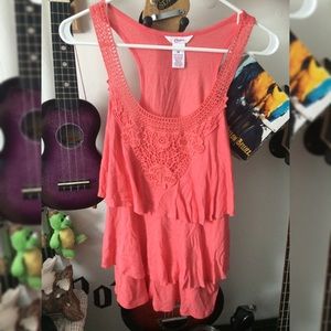 🎀 NWOT Pink layered tank top 🎀